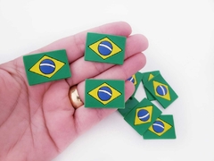 Bandeira Brasil Retangular Emborrachada 2,8x2cm P (kit 3un)