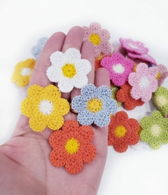 Flor de Crochê 35mm Cores Sortidas (3un)