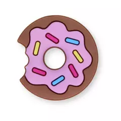 Aplique Donnuts Chocolate Cobertura Rosa e Granulado emborrachado (3un)