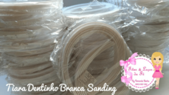 Tiara Dentinho Branca 10mm Sanding 37,5 cm (5un) - comprar online