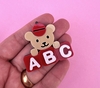 Aplique ursinho Maple Bear bloco ABC Acrílico (un)