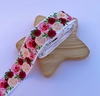 Gorgurão Estampado Sanding Floral Creme 38mm (3m)