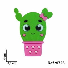 Aplique Cactus Lacinho Rosa Emborrachado (3un) - comprar online