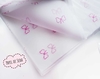 Papel de Seda Branco Lacinho Rosa 25x70cm (50fls)