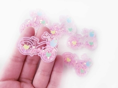 Bicicleta Rosa Confeti Acrilica (un)