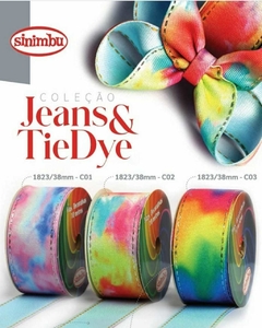 Fita Sinimbu Jeans Tie Dye 38mm (10m)