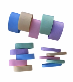 Kit Gorgurão Sanding Cand Colors 5 Cores 38mm/22mm/10mm (2m cada)