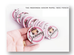 Tag Redonda Personalizada 5x5cm (frente) papel Laminado 180g 100un - comprar online