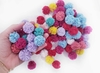 Pompom Malha Cores Fortes 25mm (10un)