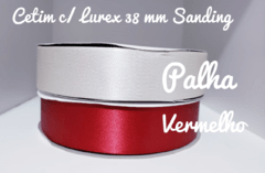 Cetim c/ Lurex Sanding 38mm (5m) - Fitas e Laços da Fê | 10x Sem Juros no Cartão de Crédito, Junte Pontos e Troque por Cashback