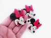 Minnie Acrílica Glitter Laço Vermelho Mod Novo (un)