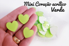 Mini Coração Acrilico Fosco 1,9x1,8cm (un) - Fitas e Laços da Fê | 10x Sem Juros no Cartão de Crédito, Junte Pontos e Troque por Cashback