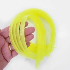 Tiara Silicone Dentinho Amarelo Neon Super Resistente 37x1cm (un)