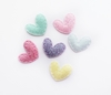 Mini Coração Glitter Fino Pesponto (kit 5un) - comprar online