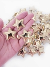 Estrela Cintilante Dourada 3,3x3,3cm (3un)
