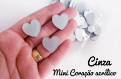 Mini Coração Acrilico Fosco 1,9x1,8cm (un) - loja online