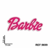 Aplique Nome Barbie Pink Base Branca Emborrachado Ref9699 (kit3un)