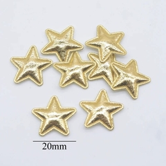 Mini Estrela Cintilante Dourada 2cm (kit 5un)