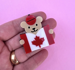 Aplique ursinho Maple Bear Livro Canadá Acrílico (un)