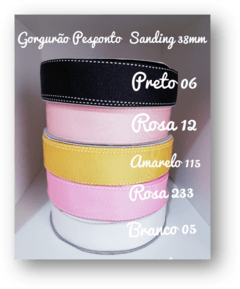 Gorgurão Pesponto Sanding Acetinado 38mm 5m