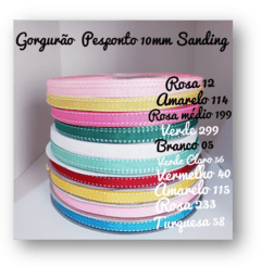 Gorgurão pesponto Sanding Acetinado 10mm 5m