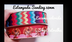 Gorgurão Estampado Sanding 38 mm n9 (3m) - Fitas e Laços da Fê | 10x Sem Juros no Cartão de Crédito, Junte Pontos e Troque por Cashback