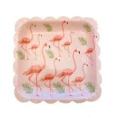 Platos flamingos x10