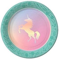 Plato Unicornio x6 - comprar online