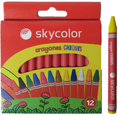 Crayones Por 12 Colores Skycolor Chiquis