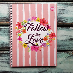 Cuaderno Con Espiral 16x21 80hs Tapa Dura Forever Love