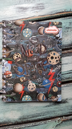 Cuaderno Con Espiral 16x21 Licencia INKY Modelo Space