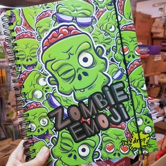 Cuaderno 22x29cm - Tapa Dura - Modelo Zombie Emoji