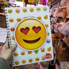 Cuaderno con espiral 21x29cm - Tapa Blanca - Modelo Gran Emoji