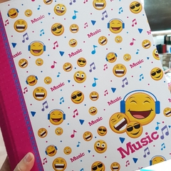 Carpeta A4 Cartone 2x40 PPR - Modelo Music Emoji