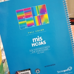 Cuaderno Con Espiral 21x27cm Mis Hojas Cuadriculado - comprar online