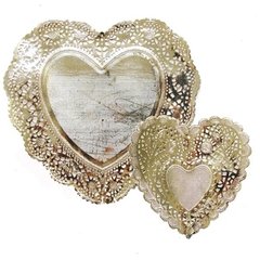 Blonda Oro/Plata Corazon 15cm Por Unidad - comprar online