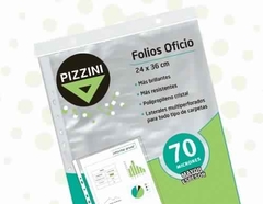 Folios Oficio 70 micrones por 10 unidades Pizzini