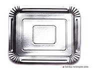 Bandeja Carton Plata Cuadrada 1kg