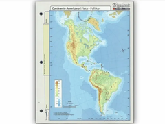 Mapa Nro 5 Por Unidad - Continente Americano Físico Político
