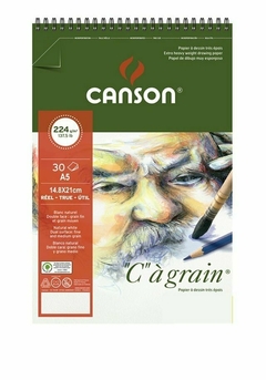 Block Canson CA Grain 224grs 30h A5