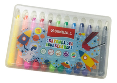 Crayones Gel Acuarelables Por 12 Colores Simball