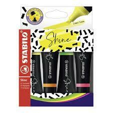 Resaltador Set Shine Stabilo Por 4 Colores