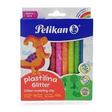 Plastilina Glitter Pelikan Por 10 Colores