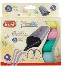 Resaltador Pastel Trabi Set Por 4 Colores - comprar online