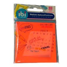 Notas Adhesivas Ibicraft Traslucidas Naranja Por 50hjs