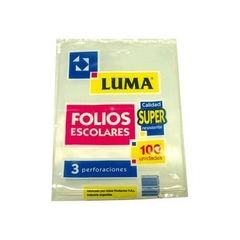 Folios Escolares Luma Por 100 Unidades