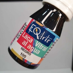 Laca Vitral Eq Por 40ml - Color Negro