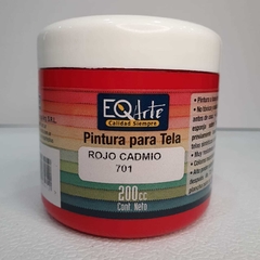 Pintura Para Tela 200cc Color Rojo Cadmio