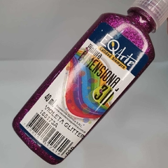 Pintura Dimensional Glitter EQ X 40cc Violeta