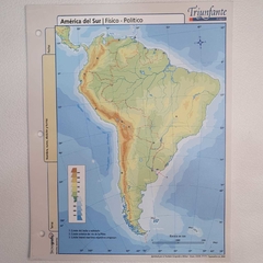 Mapa Nro 3 Por Unidad - América Del Sur Físico Político